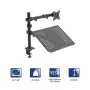 AK-MB-04 Monitora un klēpjdatora galda stiprinājums, gāzes atsperes roka, 10kg, VESA 75x75/100x100, 15-32 inch, melns