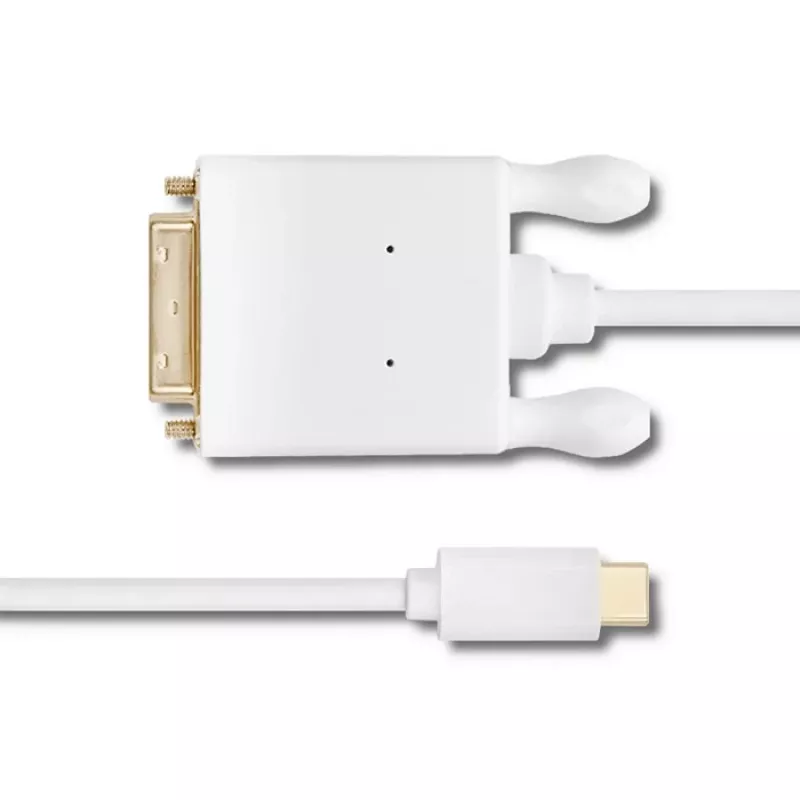 Qoltec USB 3.1 Type-C vīriešu uz DVI-D vīriešu adaptera kabelis 2m 4K