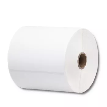 QOLTEC Termopapīra etiķetes 100 x 150 mm 350 gab. - Tiešā termoprintēšana, Baltas, Pastāvīga līme