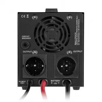Rebel POWER-500-LFP4 Pure Sine Wave Invertors ar uzlādes funkciju 12V 230V 500VA/300W