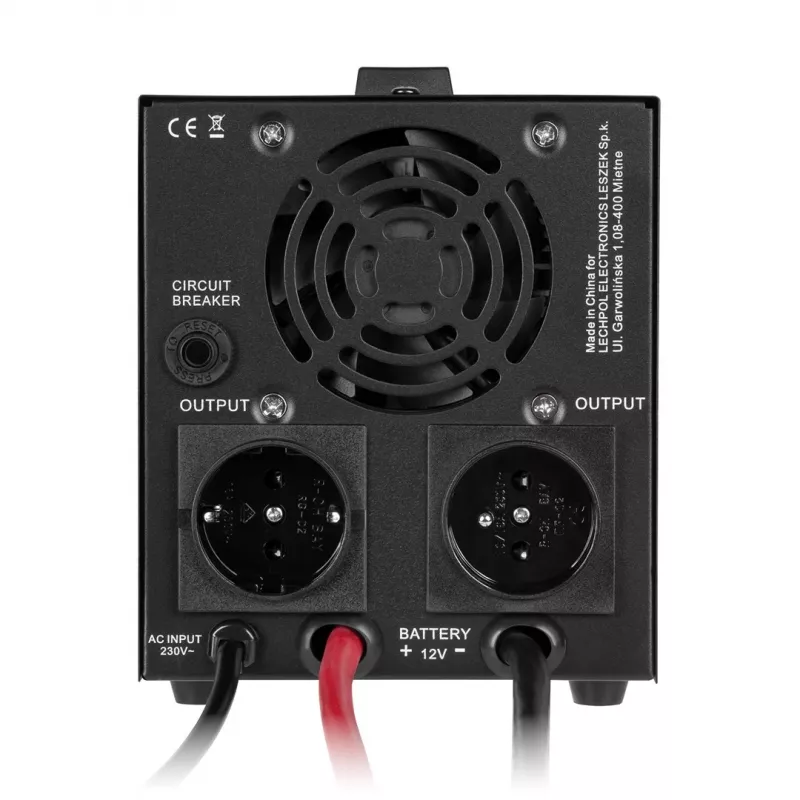 Rebel POWER-500-LFP4 Pure Sine Wave Invertors ar uzlādes funkciju 12V 230V 500VA/300W
