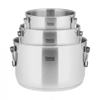 TEESA COOK PRIME 6-daļīgs katlu komplekts, nerūsējošais tērauds, saderīgs ar indukciju