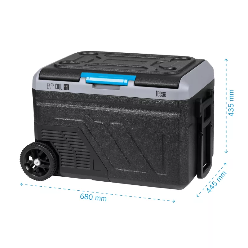 TEESA TSA6002 Professional Compressor Portable Fridge/Freezer 40L, DC12/24V AC230V, Battery Compatible, Large Wheels, Solid Handle, Bluetooth