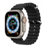 Dux Ducis Silikona pulksteņa siksniņa Apple Watch 8/7/6/5/4/3/2/SE (38/40/41mm) - Melna