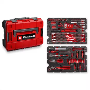 Einhell E-CASE 370570 80-daļīgs universāls instrumentu komplekts (sarkans/melns)