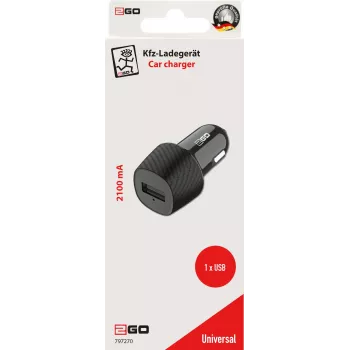 2GO 797270 Auto lādētājs mobilajām ierīcēm, melns