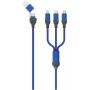 2GO 797360 USB kabelis 1,2 m USB A/USB C USB C/Micro-USB B/Lightning Melns - Zils