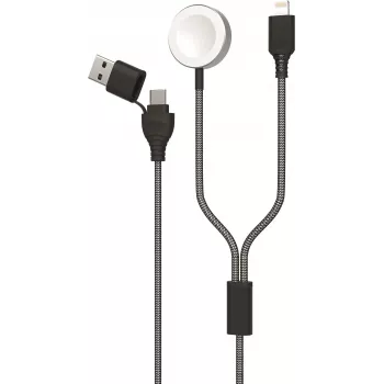 2GO 797385 USB-C magnētiskais atvienošanas kabelis, 1,8 m, USB-A uz USB-C, pelēks