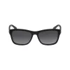 Lacoste Unisex kvadrātveida saulesbrilles L683SP melnas/pelēkas 55mm L683SP5516001