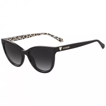 MOSCHINO LOVE Sieviešu saulesbrilles MOL072-S - Taisnstūra acetāta rāmis, UV400 aizsardzība, 54/18/140 mm