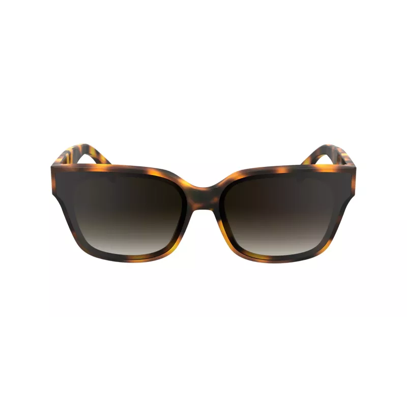 KARL LAGERFELD KL6161S-240 Sieviešu lielizmēra kvadrātveida saulesbrilles, Havana Brown ar brūnām gradienta lēcām, 63/14/140 mm