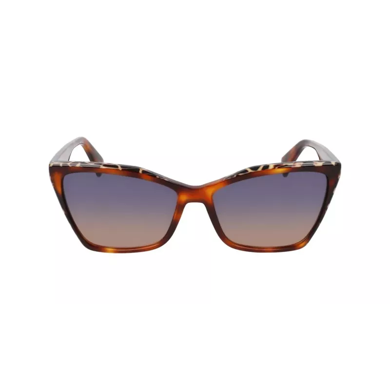 LIU JO sieviešu saulesbrilles LJ796S-245 – Havana acetāta tauriņveida rāmis ar brūnām gradienta lēcām, 58/15/135 mm