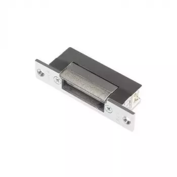 SCOT ES-S12AC/DC-B PROFI Simetrisks elektriskais aizbīdnis ar slēdzeni, 12V AC/DC, Fail-Secure, 3000N turēšanas spēks, Pelēks/Sudrabs