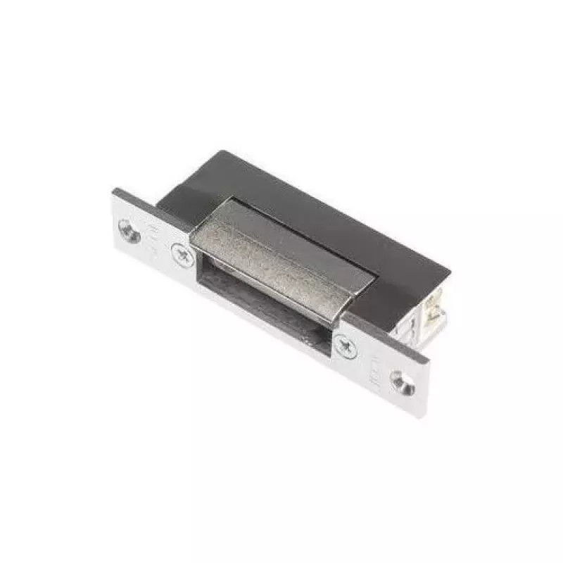 SCOT ES-S12AC/DC-B PROFI Simetrisks elektriskais aizbīdnis ar slēdzeni, 12V AC/DC, Fail-Secure, 3000N turēšanas spēks, Pelēks/Sudrabs