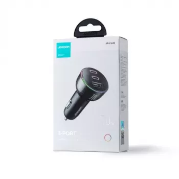 Joyroom 3-in-1 automašīnas lādētājs ar Bluetooth FM raidītāju, 70W PD, melns (JR-CL26)