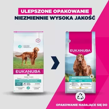 Eukanuba Special Care Sensitive Digestion Sausā Barība Suņiem Pieaugušiem Mazām un Vidējām Šķirnēm, Jērs un Rīsi, 12 kg