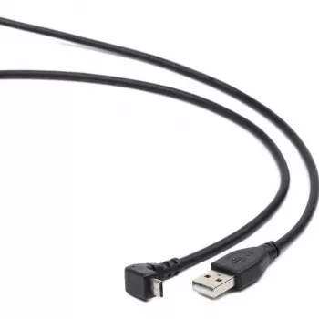 Gembird USB 2.0 kabelis USB-A uz Micro-USB-B 1,8m Melns 90 grādu leņķī