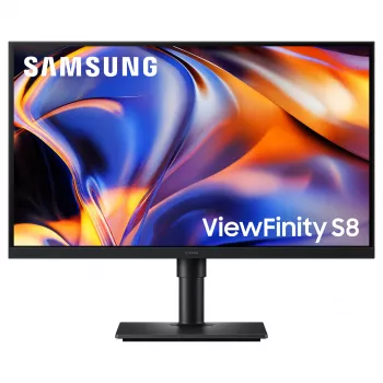 Samsung 27 collu ViewFinity S8 S80HF 4K UHD IPS monitors ar USB-C 90W, augstuma regulēšanu, HDR400
