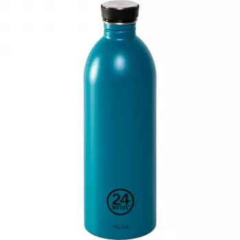 24Bottles Atlantic Bay 1000 ml Nerūsējošā tērauda ūdens pudele - Zila - Fitness Pārgājieni Sports