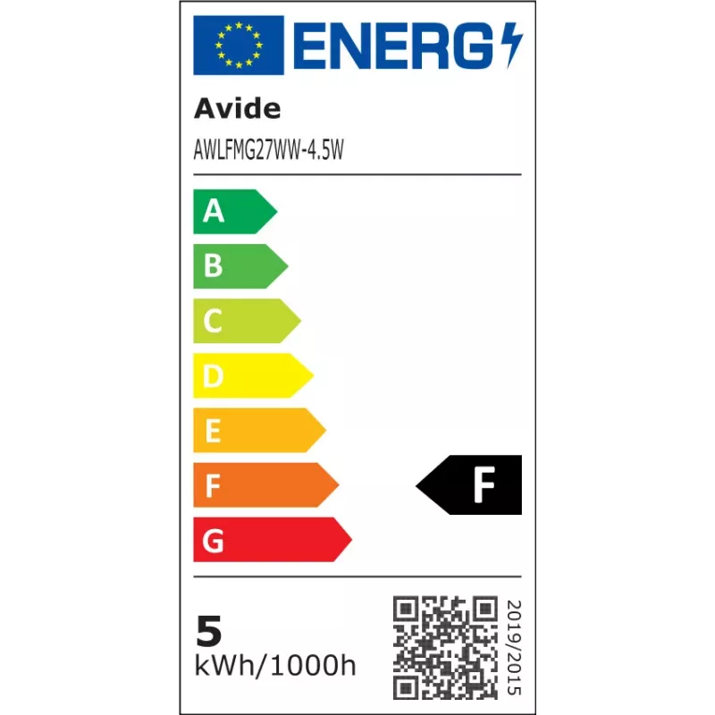 Avide LED spuldze balta kvēldiega mini globuss 4.5W E27 silta balta 2700K