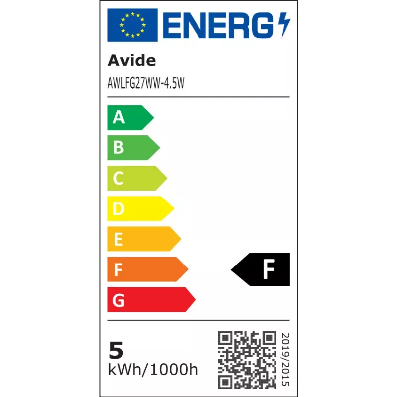 Avide LED Filament Globe Bulb 4.5W E27 Warm White 2700K