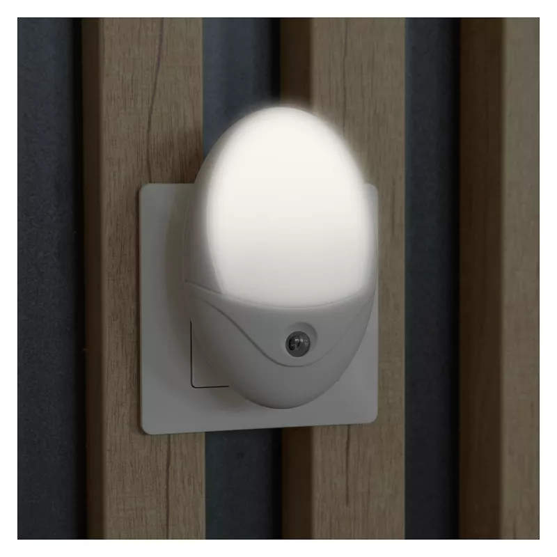 ENTAC Nakts gaisma 0.5W Ovāla Vēsi Baltā Baltā Krēslas sensors