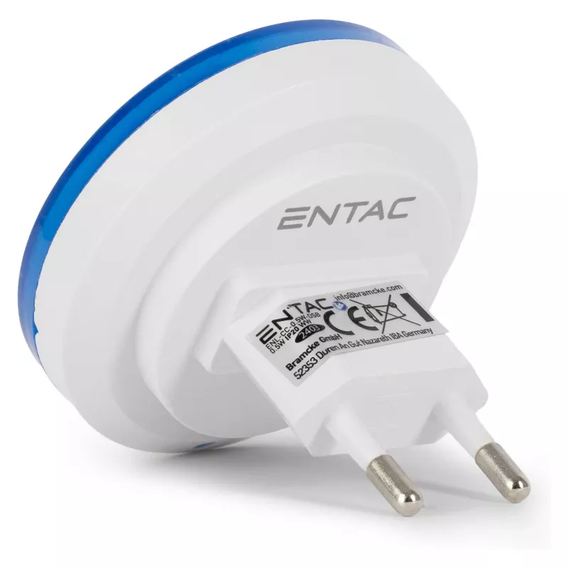 ENTAC Nakts gaisma 0.5W Apaļa Vēsi balta Zila Krēslas sensors