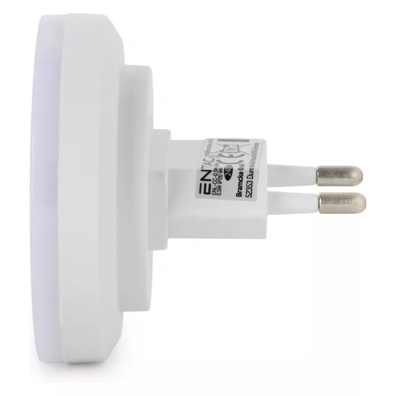 ENTAC LED nakts gaisma 0.5W apaļa silta balta ar krēslas sensoru
