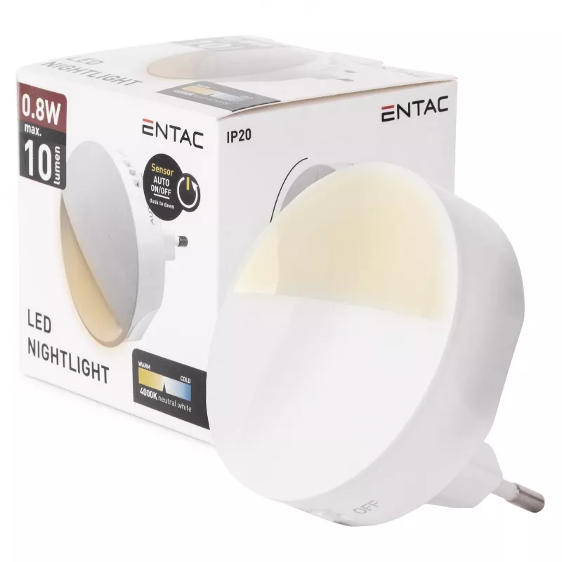 ENTAC Nakts gaisma 0.8W CDS krēslas sensors (bez PIR sensora)