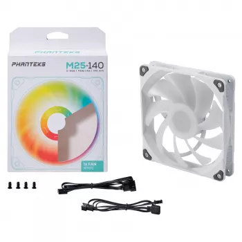 Phanteks PH-F140M25 140mm PWM korpusa ventilators - Melns