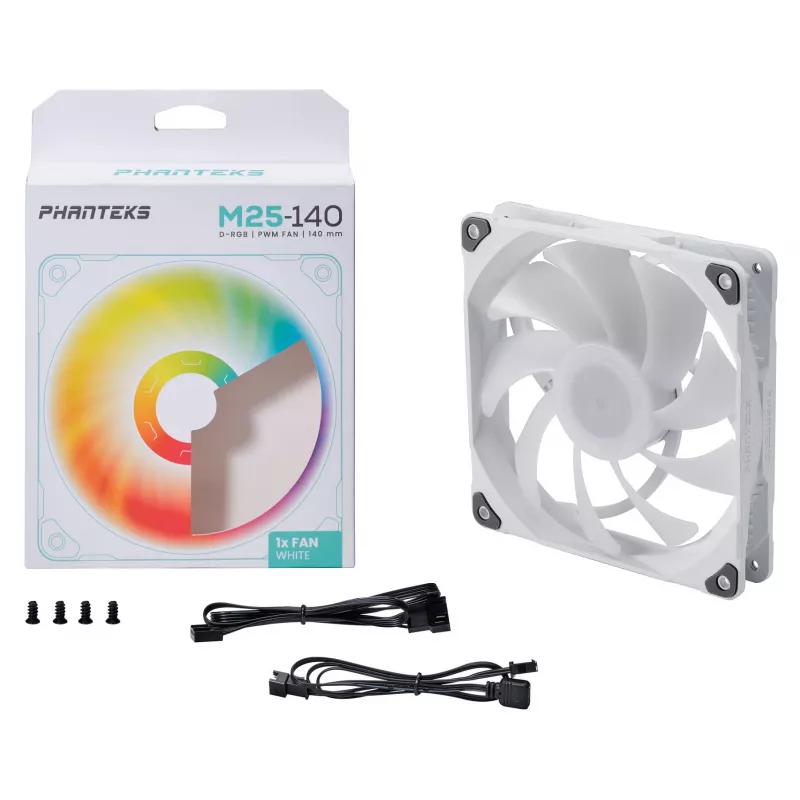 Phanteks PH-F140M25 140mm PWM korpusa ventilators - Melns