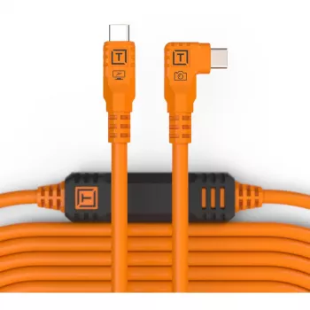 Tether Tools TetherPro USB-C uz USB-C taisnleņķa oranžs 9,4 m