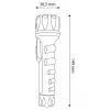 ENTAC EFL-2AA-PL LED Laternas 2xAA ABS Plastmasa Melna 30 Lumeni