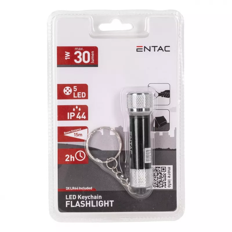 ENTAC 5 LED Atslēgu Piekariņa Lukturis Melns