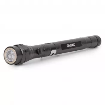 ENTAC EFL-1W-FLEX-ALU 1W LED lukturis ar teleskopisku kaklu, alumīnijs, melns