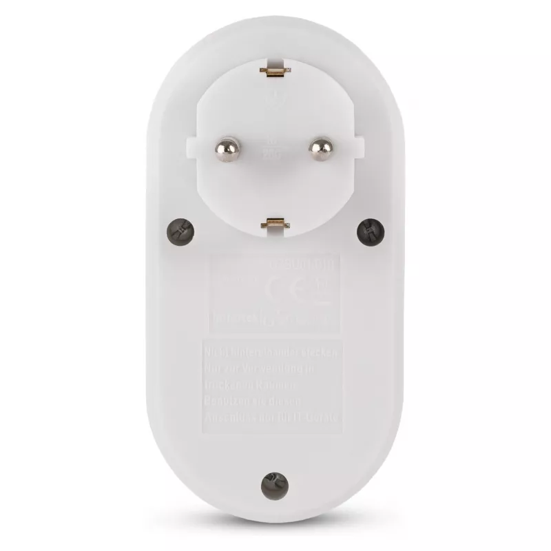 ENTAC sienas kontaktdakšas adapteris ar 2x USB-A balts