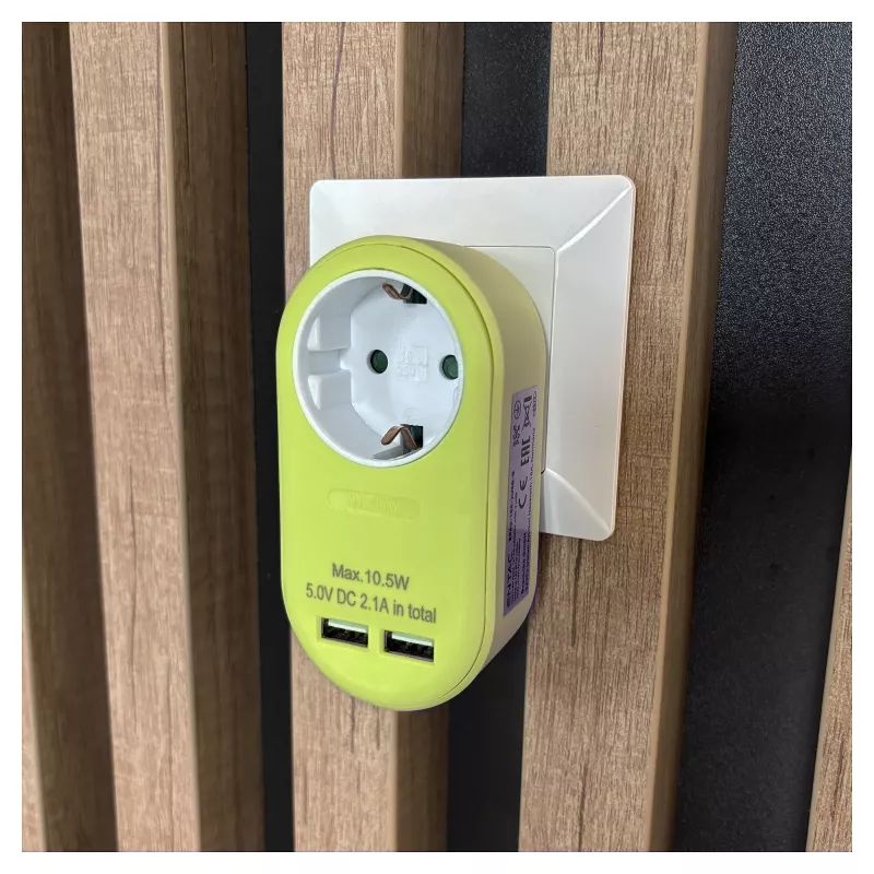 ENTAC Kontaktdakšas adapteris ar 2x USB-A Laima