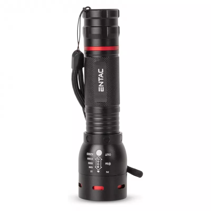 ENTAC EFL-ZOOM-5W-ALU Zoomējama LED Lāpstiņa 350 Lumeni Melna