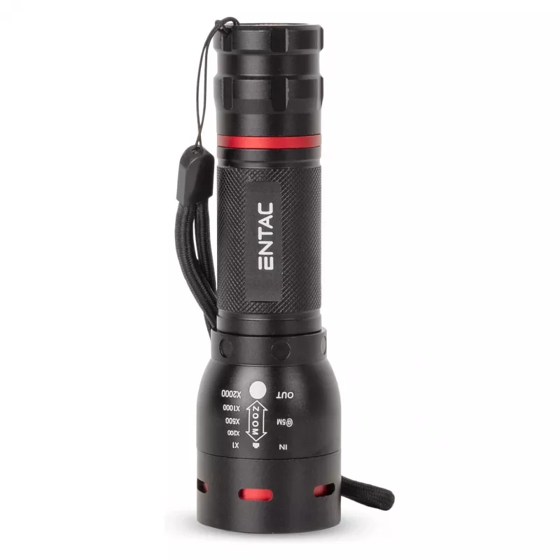 ENTAC EFL-ZOOM-5W-ALU Zoomējama LED Lāpstiņa 350 Lumeni Melna