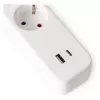 ENTAC pagarinātājs 4 kontaktligzdas ar 1x USB-A un 1x USB-C, 1,5 m balts