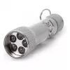 ENTAC 5 LED Keychain Flashlight Silver