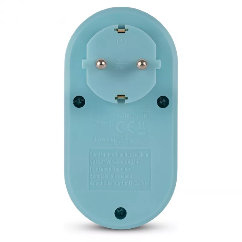 ENTAC kontaktligzdas adapteris ar 2x USB-A zils