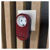 ENTAC sienas kontaktdakšas adapteris ar 2x USB-A bordo krāsā