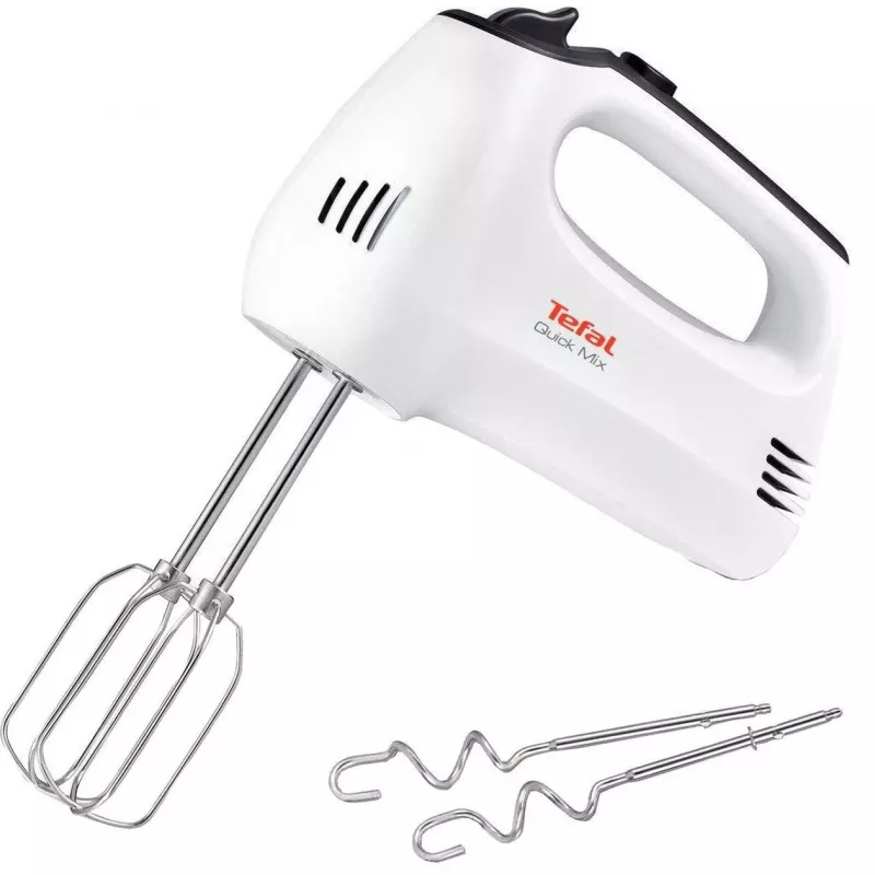 TEFAL HT3101 QuickMix Rokas mikseris, 300 W, 5 ātrumi, Turbo, Balts