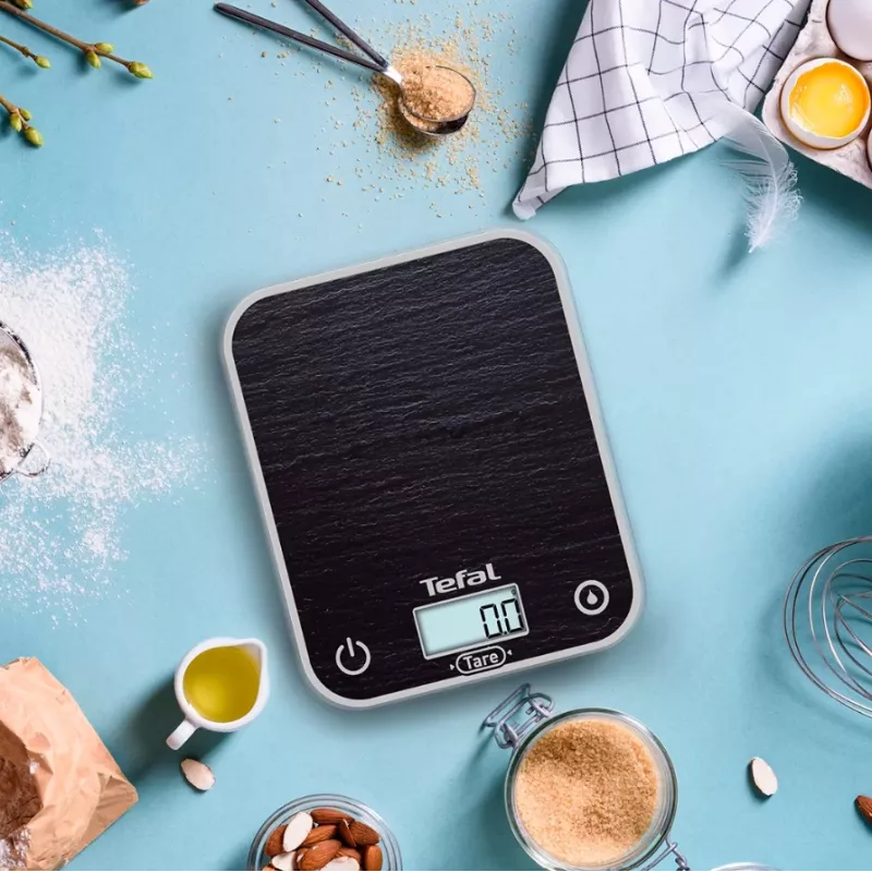 TEFAL virtuves svari BC50D2V0 Optiss - digitālie LCD, 5 kg ietilpība, melni