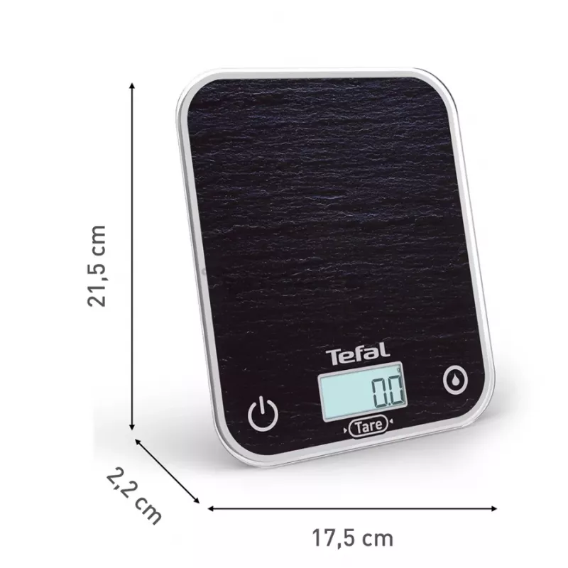 TEFAL virtuves svari BC50D2V0 Optiss - digitālie LCD, 5 kg ietilpība, melni