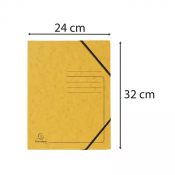 Exacompta Colorspan Elastīgā mape A4 dzeltena 355 g/m² bez atlokiem