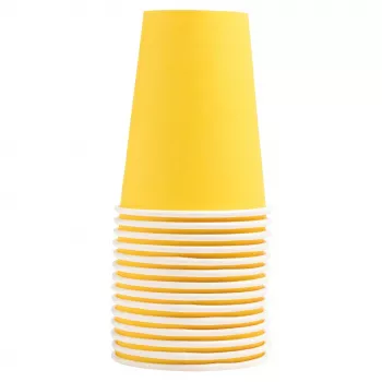 PROnappe 15 kartona krūze 200 ml, dzeltena (89119I)