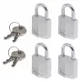 Master Lock 9120EURQNOPCC Laminēta tērauda atslēga 4 komplektā ar vienādu atslēgu 20 mm korpusa platums