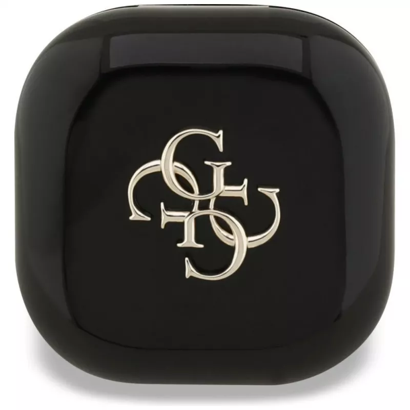 Guess 4G Metal Logo True Wireless Stereo Bluetooth Earbuds ar uzlādes futrāli (Melna)